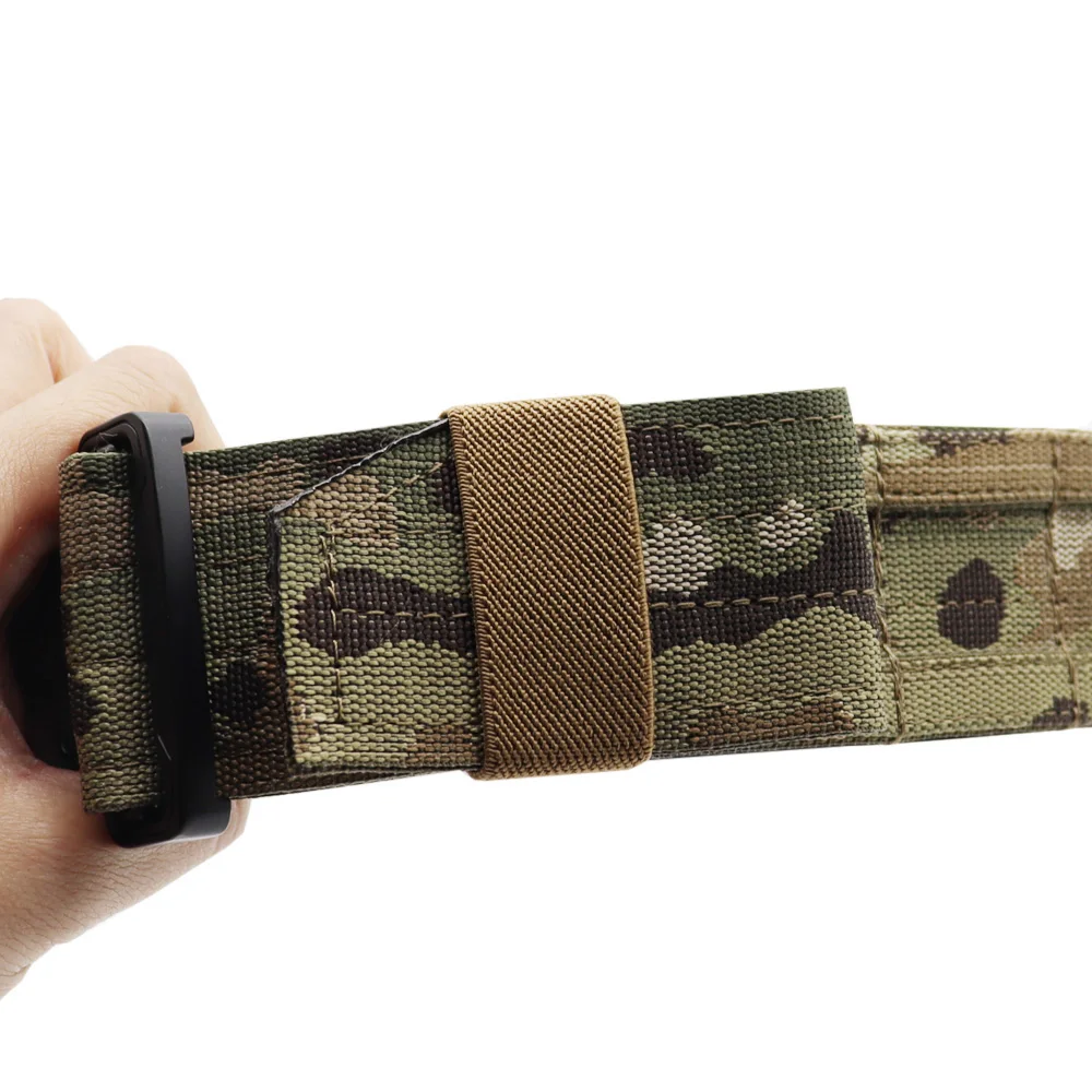 VULPO Ronin Style 2 Inch Tactical Belt Quick Release Metal Buckle Belt Hunting Double Layer Molle Belt Combat Mens Belt