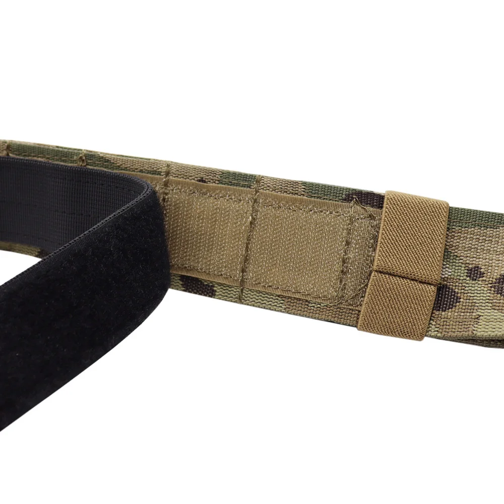 VULPO Ronin Style 2 Inch Tactical Belt Quick Release Metal Buckle Belt Hunting Double Layer Molle Belt Combat Mens Belt