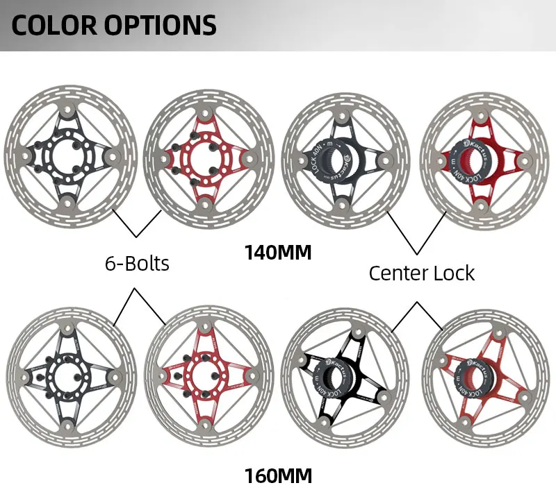 KACTUS Ultralight Bicycle Disc Brake Rotor 140/160mm Center Lock Thicken AL7505 Fast Cooling Disc Float Brake for Road MTB EBike