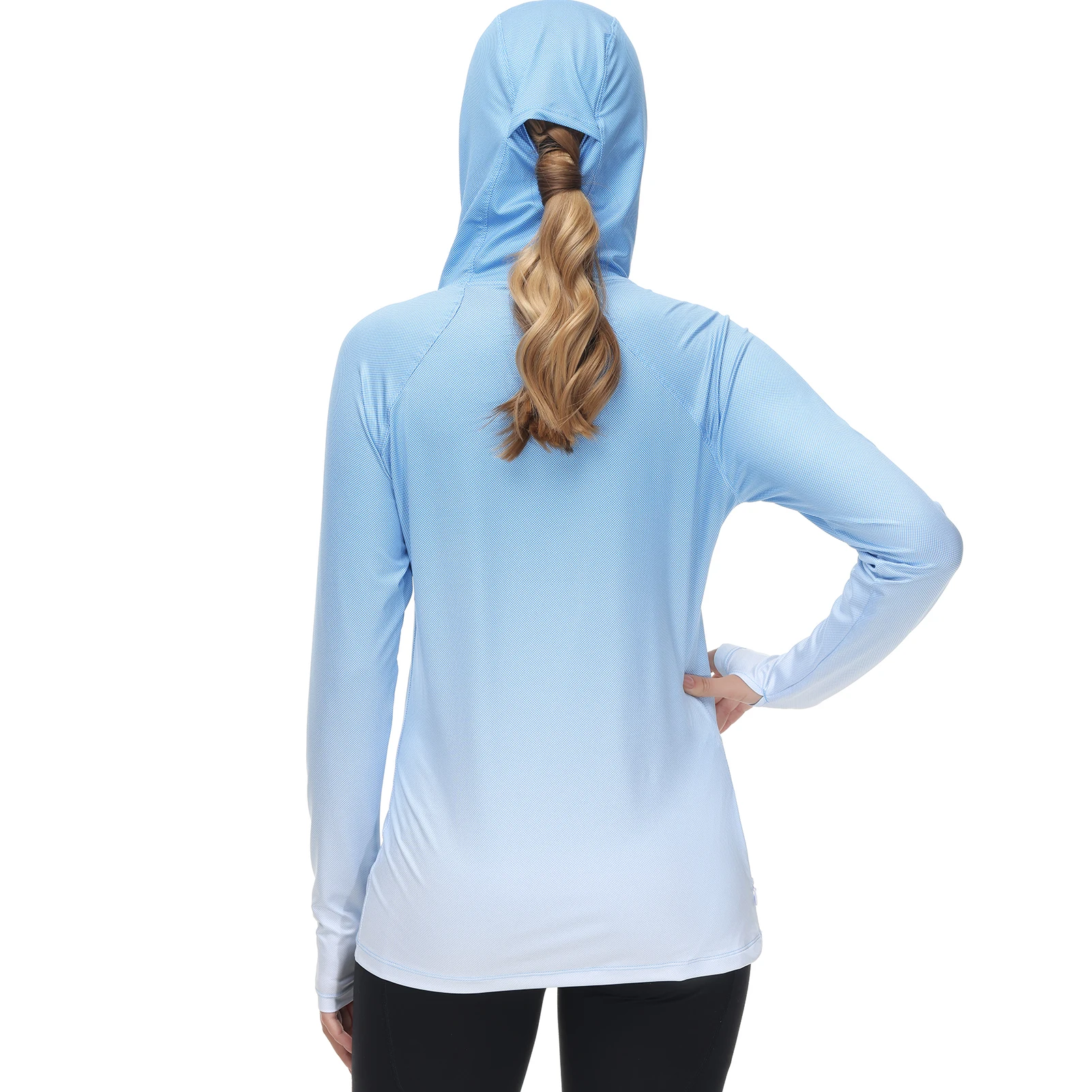 Bassdash Women Fishing Hoodie UPF 50+ Shirt With Face Mask Thumb Holes Hiking Biking Casual Wear Keep Dry Breathable FS23W