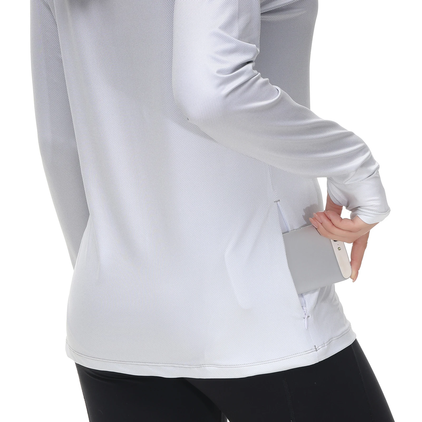 Bassdash Women Fishing Hoodie UPF 50+ Shirt With Face Mask Thumb Holes Hiking Biking Casual Wear Keep Dry Breathable FS23W