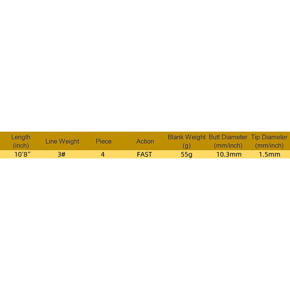 IM12 10'8'' 3wt 4pcs & 10‘0’‘ 8wt 4pc Carbon Fishing Rod Transparent Black Blank Fast Action Repair Rod Building DIY NooNRoo