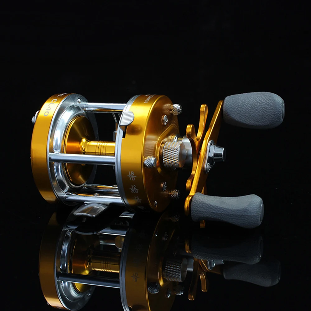 40#-60# Strong Trolling Reel Reinforced All Metal Saltwater Sea Boat Fishing Baitcasting Drum Wheel for Catfish Musky Bass Surf