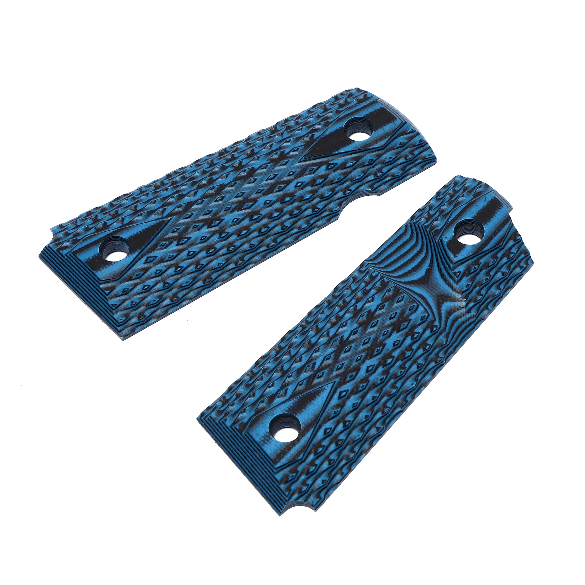 Guuun G10 Grips for 1911 Compact/Officer Big Scoop Diamond Cut Texture - 9 Color