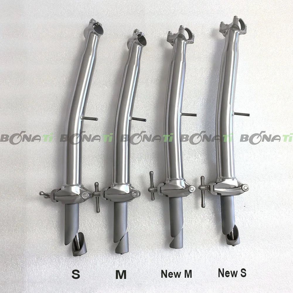 Ultra Light Gr9 Titanium Folding Bike Handlebar Stem, P, H, M, S Type, 25.4mm Brompton Handle Post