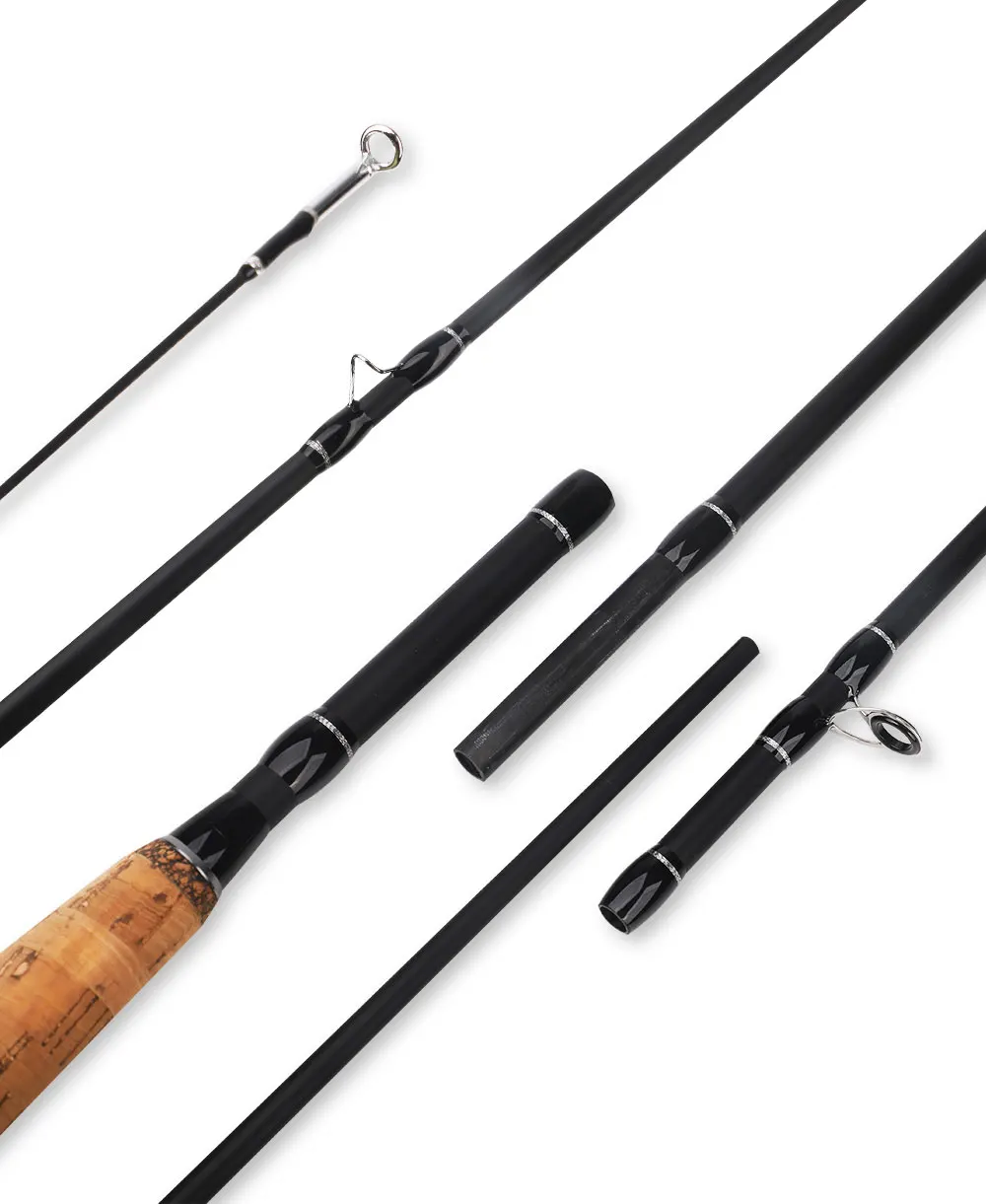 Fly Fishing Rod Multinodal#5-6, 7-Section/8-Section Carbon Fiber Travel Rod