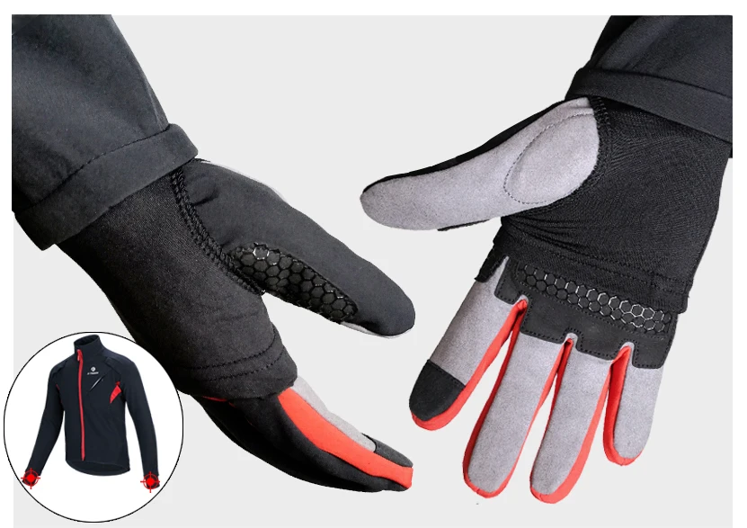 X-TIGER Cycling Jersey Winter Thermal Fleece Men's Bicycles Clothing Windproof Bicycle Reflective Biking Jacket Sportswear