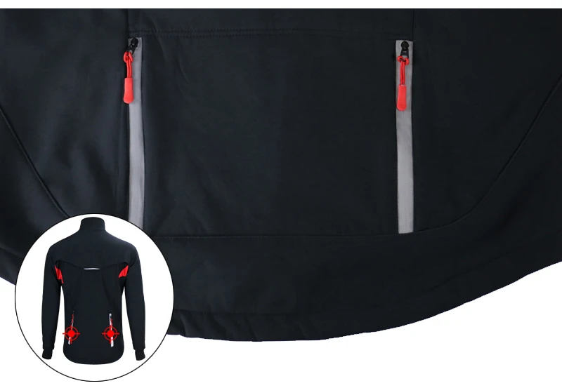 X-TIGER Cycling Jersey Winter Thermal Fleece Men's Bicycles Clothing Windproof Bicycle Reflective Biking Jacket Sportswear