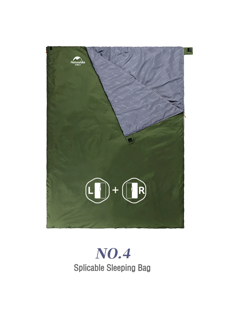 Naturehike Sleeping Bag LW180 Ultralight 3 Season Camping Hiking Sleeping Bags Outdoor Portable Waterproof Cotton Sleeping Bag