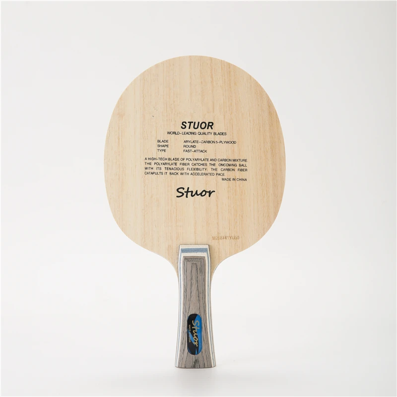 Stuor 7Ply BLUE Carbon Fiber Table Tennis Blade Ping Pong Racket 5 Wood 2 Arylate Carbon Professional Blade Blue ALC Offensive