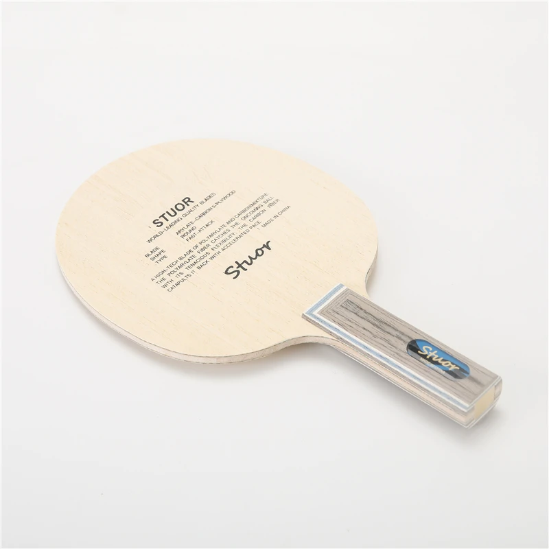 Stuor 7Ply BLUE Carbon Fiber Table Tennis Blade Ping Pong Racket 5 Wood 2 Arylate Carbon Professional Blade Blue ALC Offensive