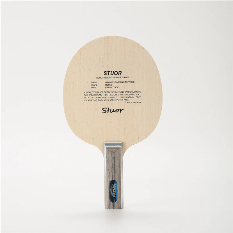 Stuor 7Ply BLUE Carbon Fiber Table Tennis Blade Ping Pong Racket 5 Wood 2 Arylate Carbon Professional Blade Blue ALC Offensive