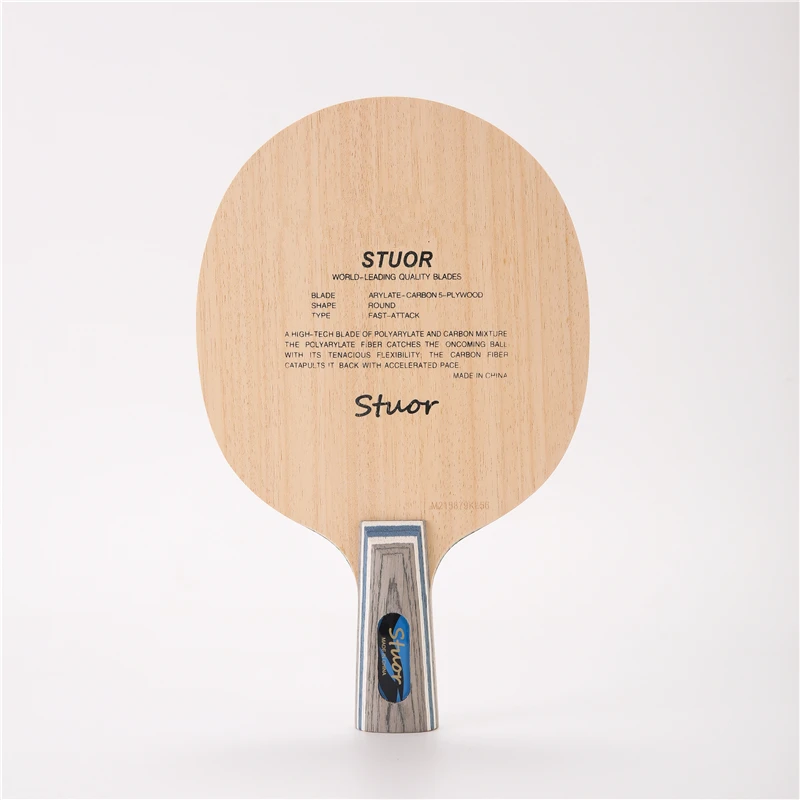 Stuor 7Ply BLUE Carbon Fiber Table Tennis Blade Ping Pong Racket 5 Wood 2 Arylate Carbon Professional Blade Blue ALC Offensive