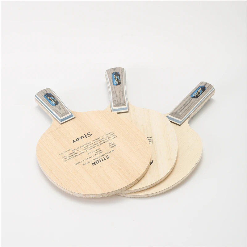 Stuor 7Ply BLUE Carbon Fiber Table Tennis Blade Ping Pong Racket 5 Wood 2 Arylate Carbon Professional Blade Blue ALC Offensive