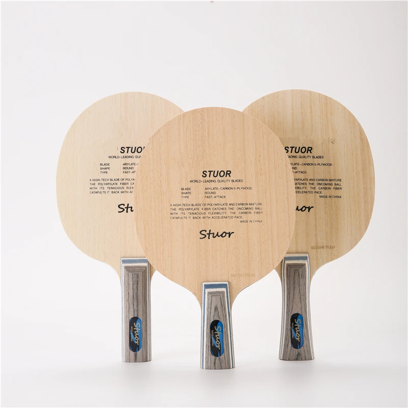 Stuor 7Ply BLUE Carbon Fiber Table Tennis Blade Ping Pong Racket 5 Wood 2 Arylate Carbon Professional Blade Blue ALC Offensive