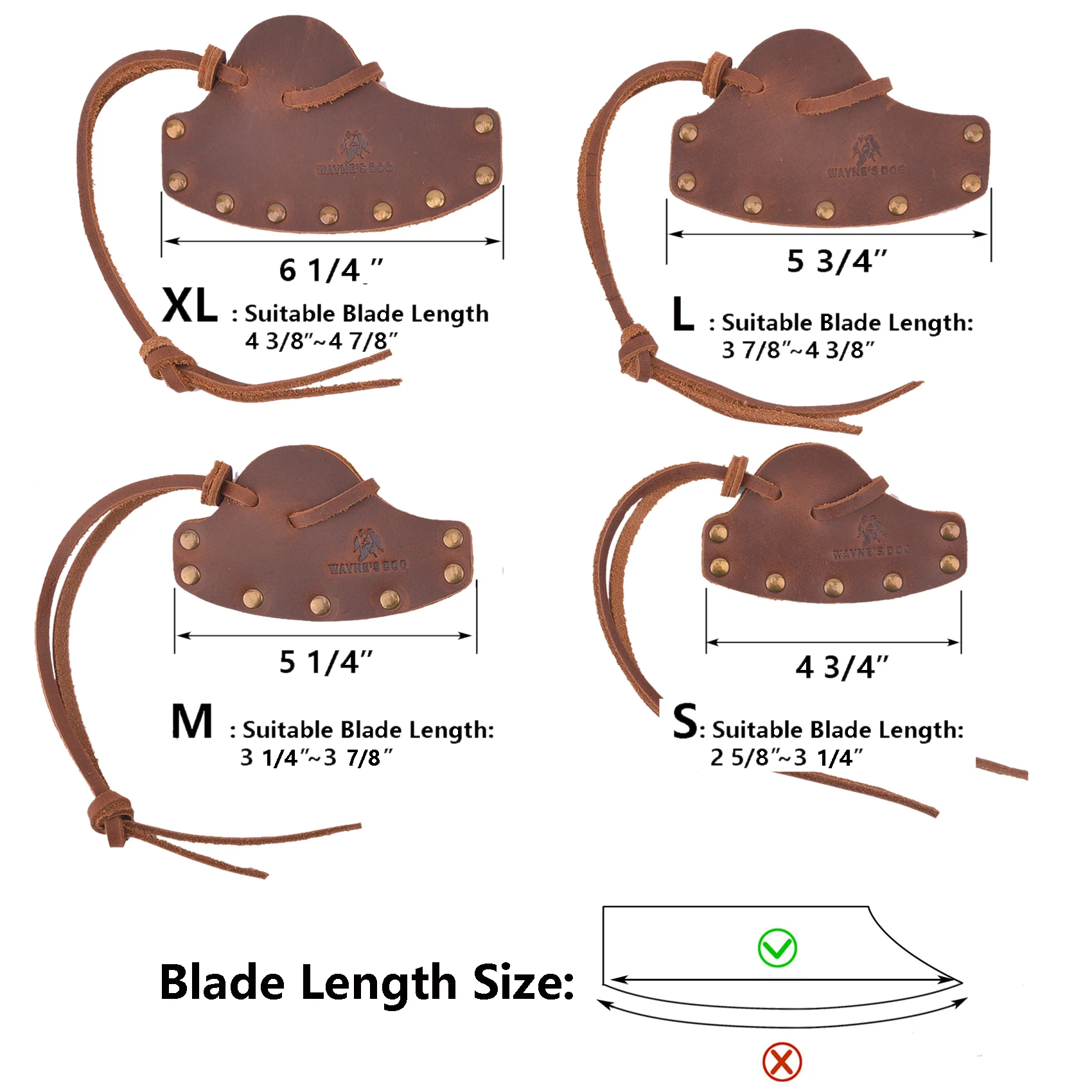 Cowhide Leather Axe Blade Sheath Protective / Axe Head Cover / Hatchet Cover Protector