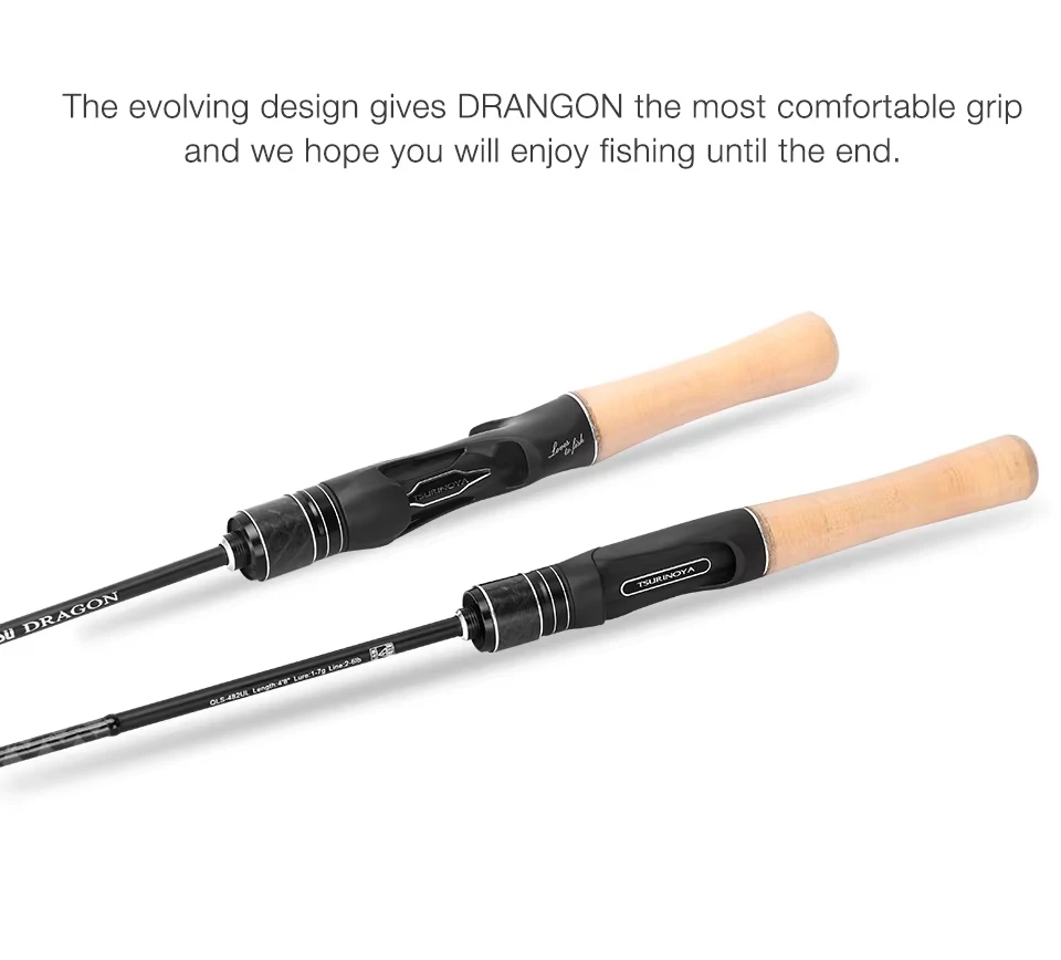 TSURINOYA Light Game Spinning Fishing Rod DRAGON 1.6m 1.8m UL Power Fast Action FUJI Guide Light Game Trout Ajing Stream Rod