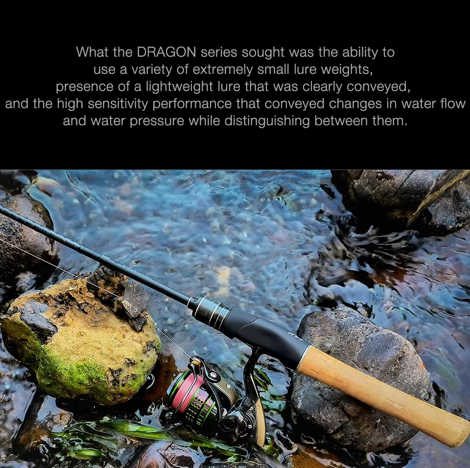 TSURINOYA Light Game Spinning Fishing Rod DRAGON 1.6m 1.8m UL Power Fast Action FUJI Guide Light Game Trout Ajing Stream Rod