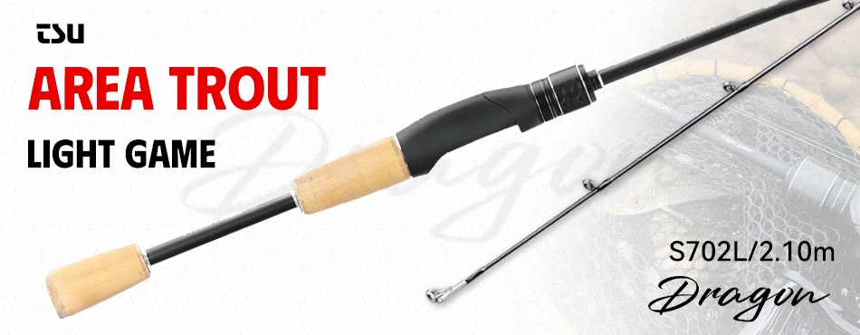 TSURINOYA Light Game Spinning Fishing Rod DRAGON 1.6m 1.8m UL Power Fast Action FUJI Guide Light Game Trout Ajing Stream Rod