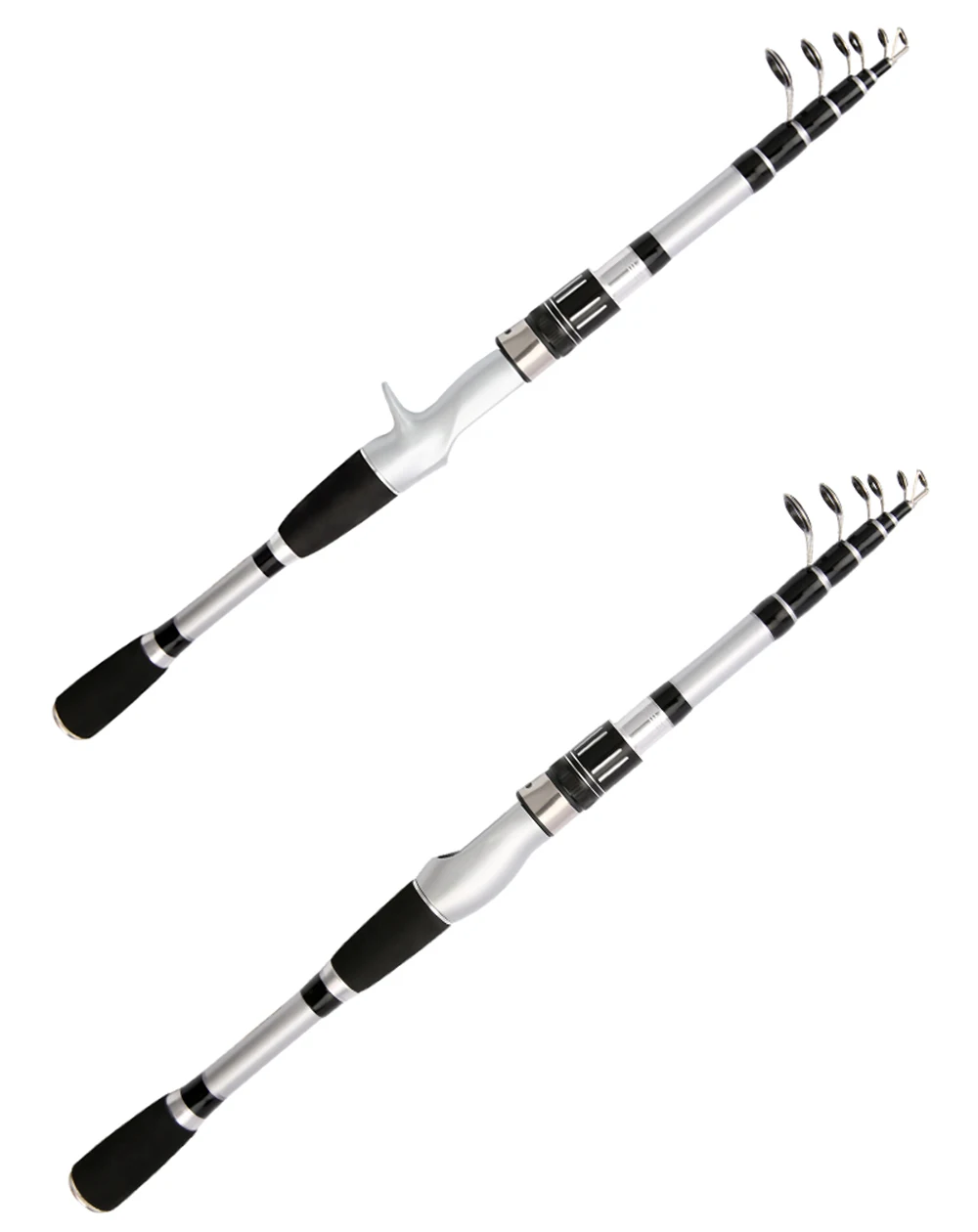 Telescopic Short Lure Fishing Rod 1.5/1.8/2.1/2.4M and Baitcasting Reel 5.2:1 /7.2:1 Combo Portable Travel Fishing Kit for Carp