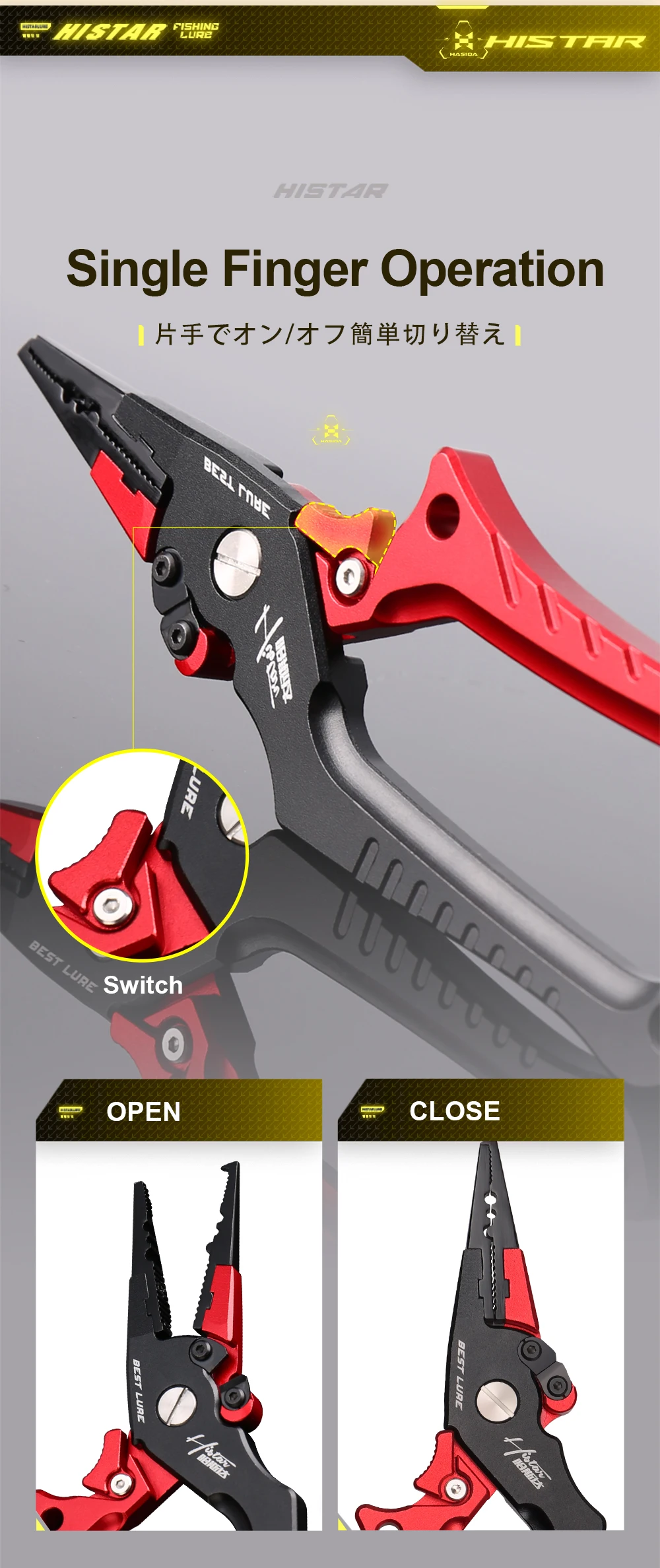 HISTAR 1Pc Fishing Pliers And Grip Anti Corrosion Aeronautical Aluminum Stainless Steel Multifunctional Tool Accessories