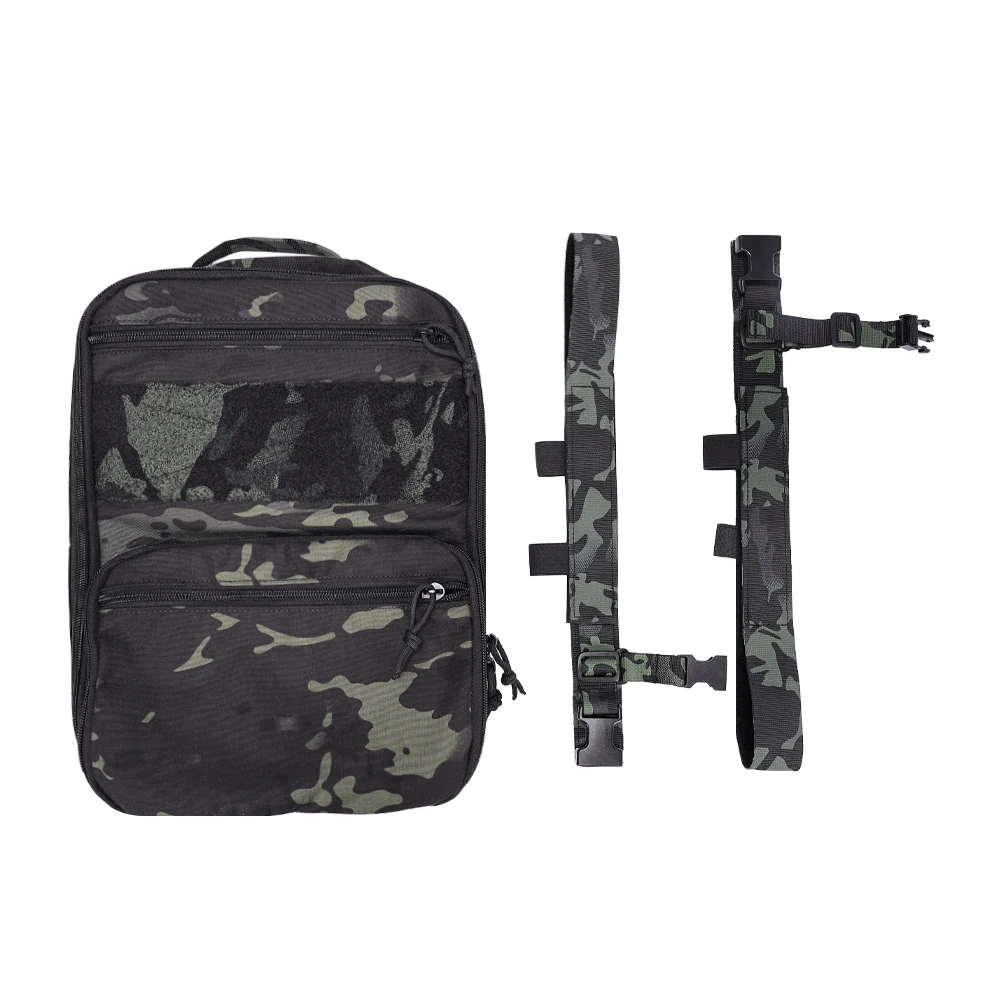 Tactical Flatpack MOLLE Backpack Expandable Bag DIY Hook&Loop Knapsack Integrate with Hunting Vest Plate Carrier Micro Chest Rig