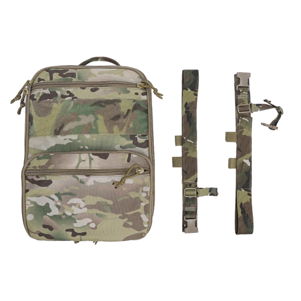 Tactical Flatpack MOLLE Backpack Expandable Bag DIY Hook&Loop Knapsack Integrate with Hunting Vest Plate Carrier Micro Chest Rig