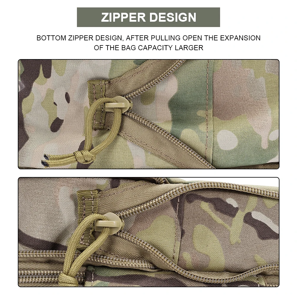 Tactical Flatpack MOLLE Backpack Expandable Bag DIY Hook&Loop Knapsack Integrate with Hunting Vest Plate Carrier Micro Chest Rig