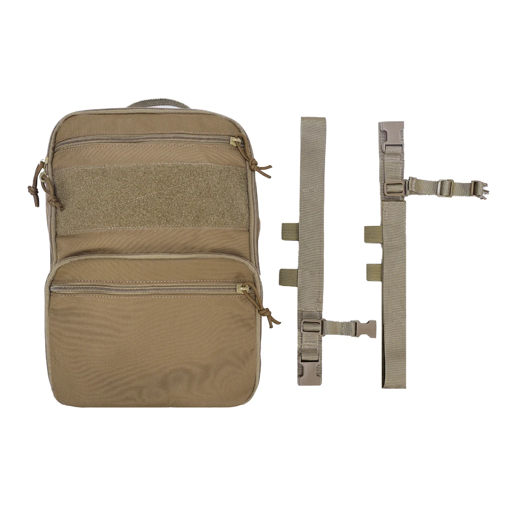 Tactical Flatpack MOLLE Backpack Expandable Bag DIY Hook&Loop Knapsack Integrate with Hunting Vest Plate Carrier Micro Chest Rig