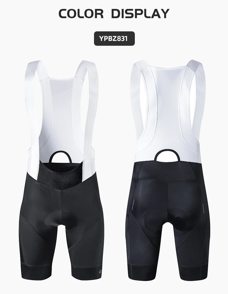 YKYW Summer Bib Cycling Shorts Outdoor Wear Breathable Pro Shockproof Sponge Pad Bicycle Tight Pants 6 Hours Padded Riding