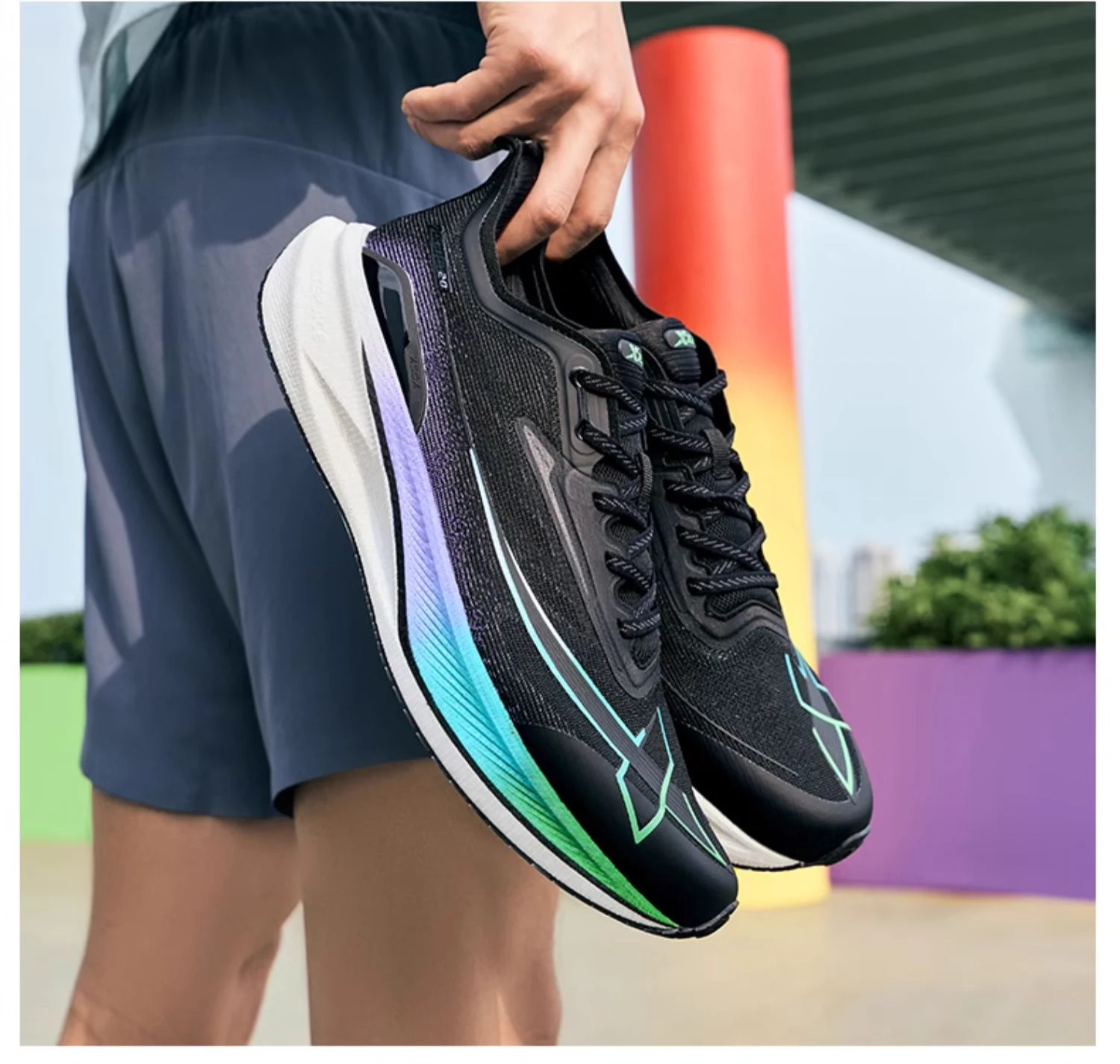 Xtep 2000KM 2.0 Running Shoes Men Summer Professional TPU Shock Absorption Sneakers 876219110043(suggest half size down)