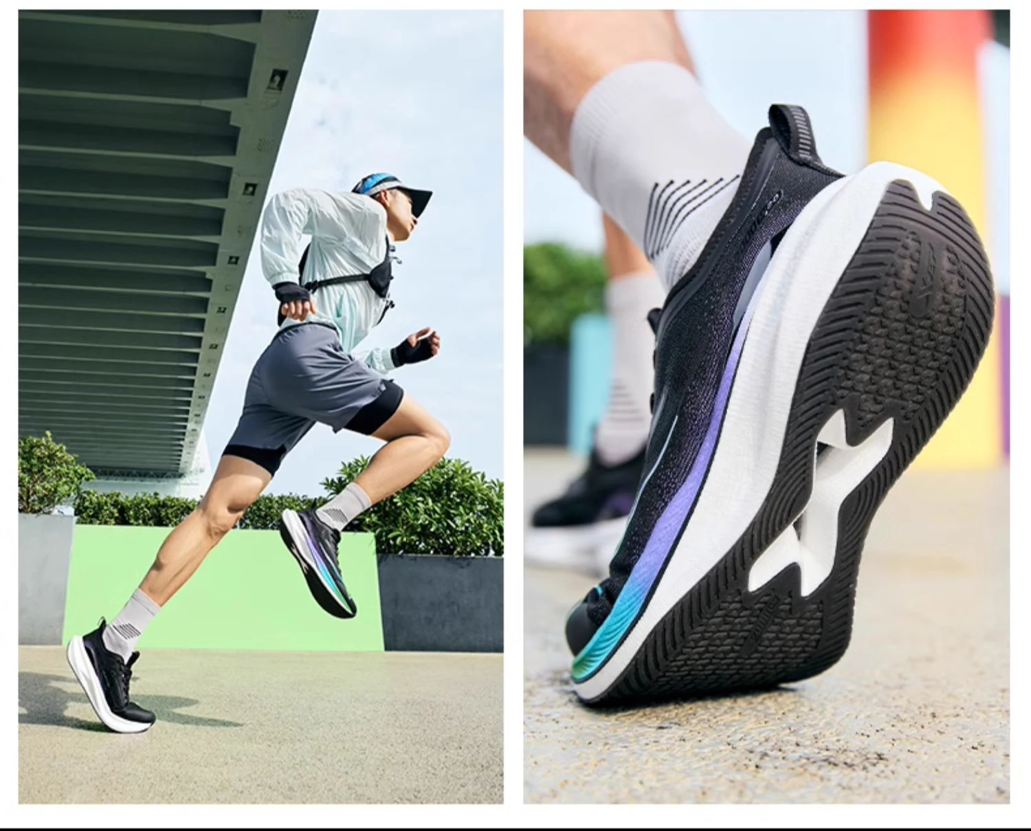 Xtep 2000KM 2.0 Running Shoes Men Summer Professional TPU Shock Absorption Sneakers 876219110043(suggest half size down)