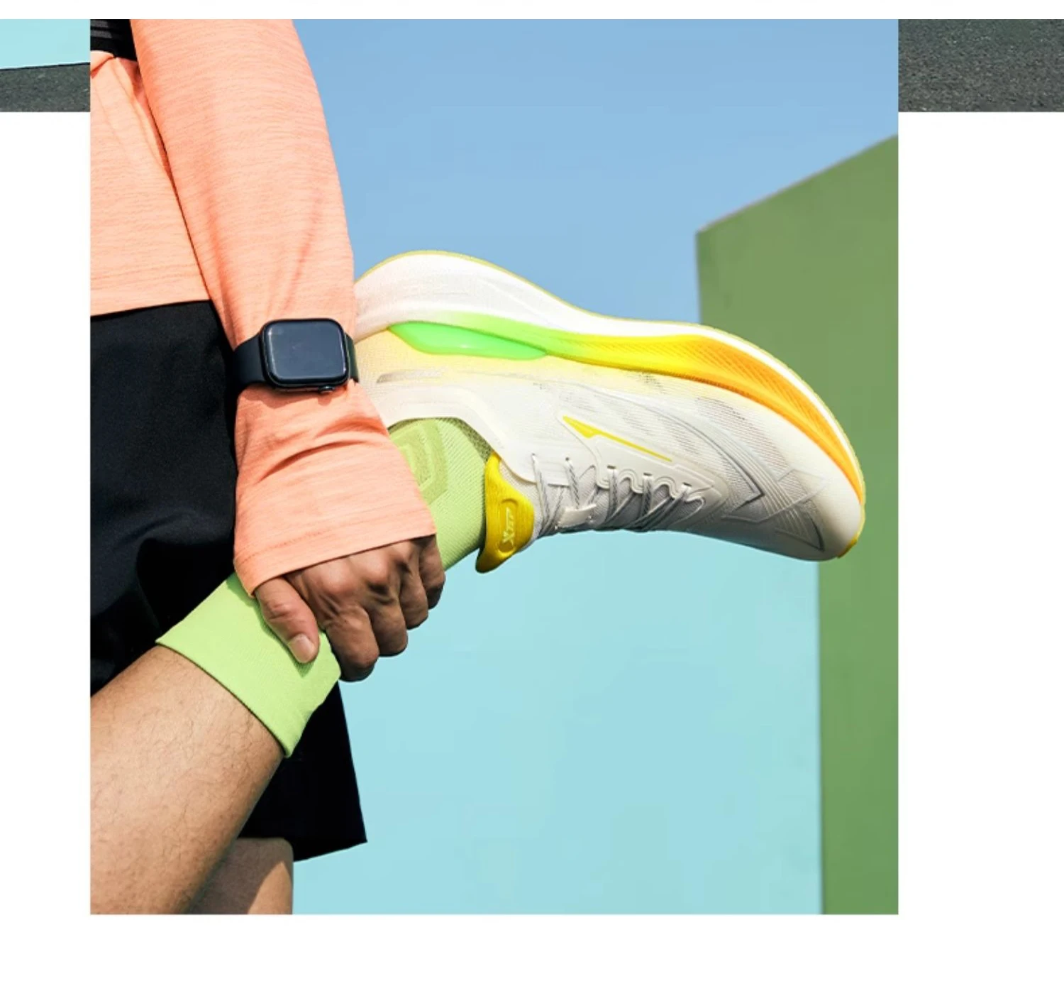 Xtep 2000KM 2.0 Running Shoes Men Summer Professional TPU Shock Absorption Sneakers 876219110043(suggest half size down)