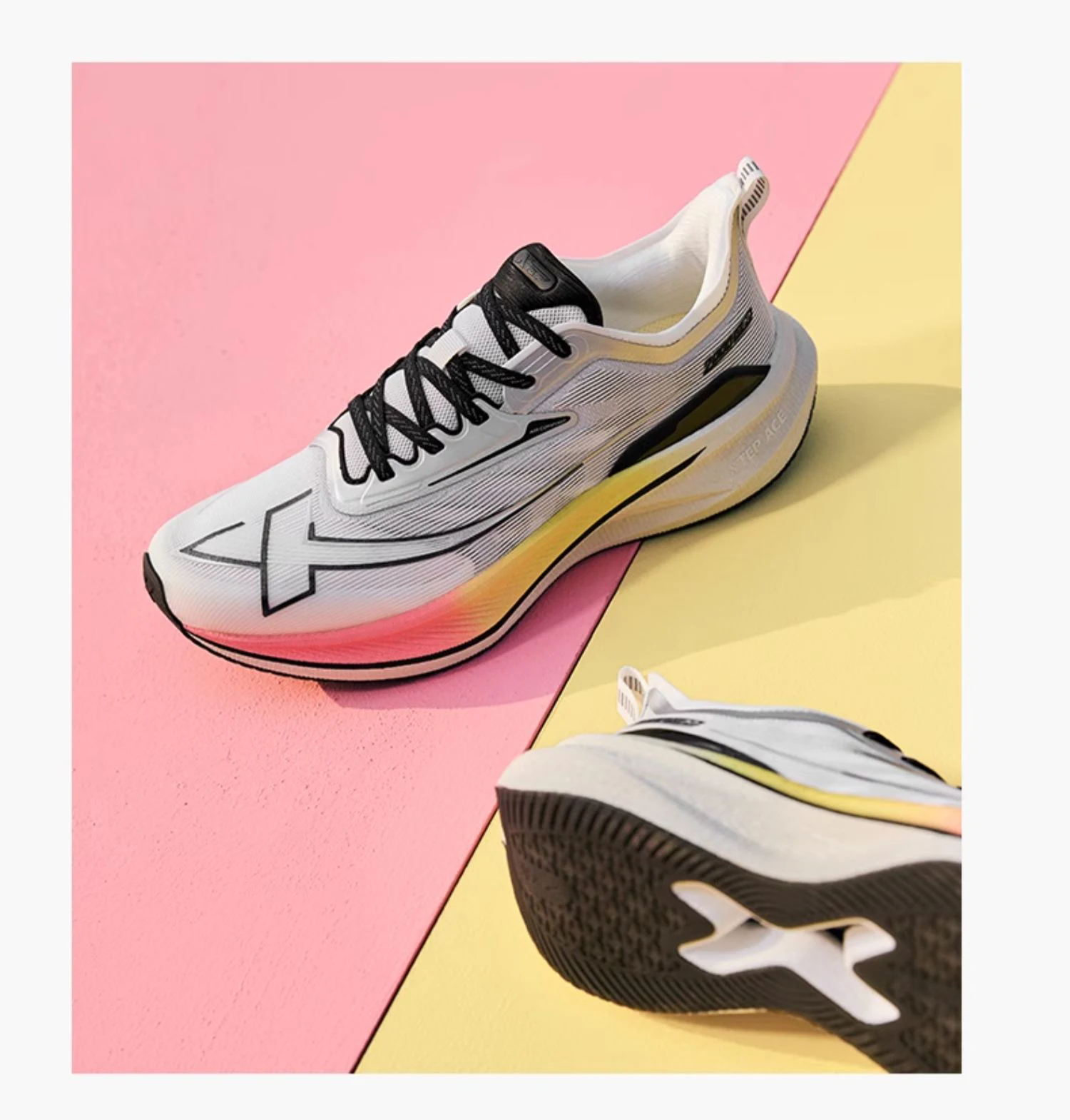 Xtep 2000KM 2.0 Running Shoes Men Summer Professional TPU Shock Absorption Sneakers 876219110043(suggest half size down)