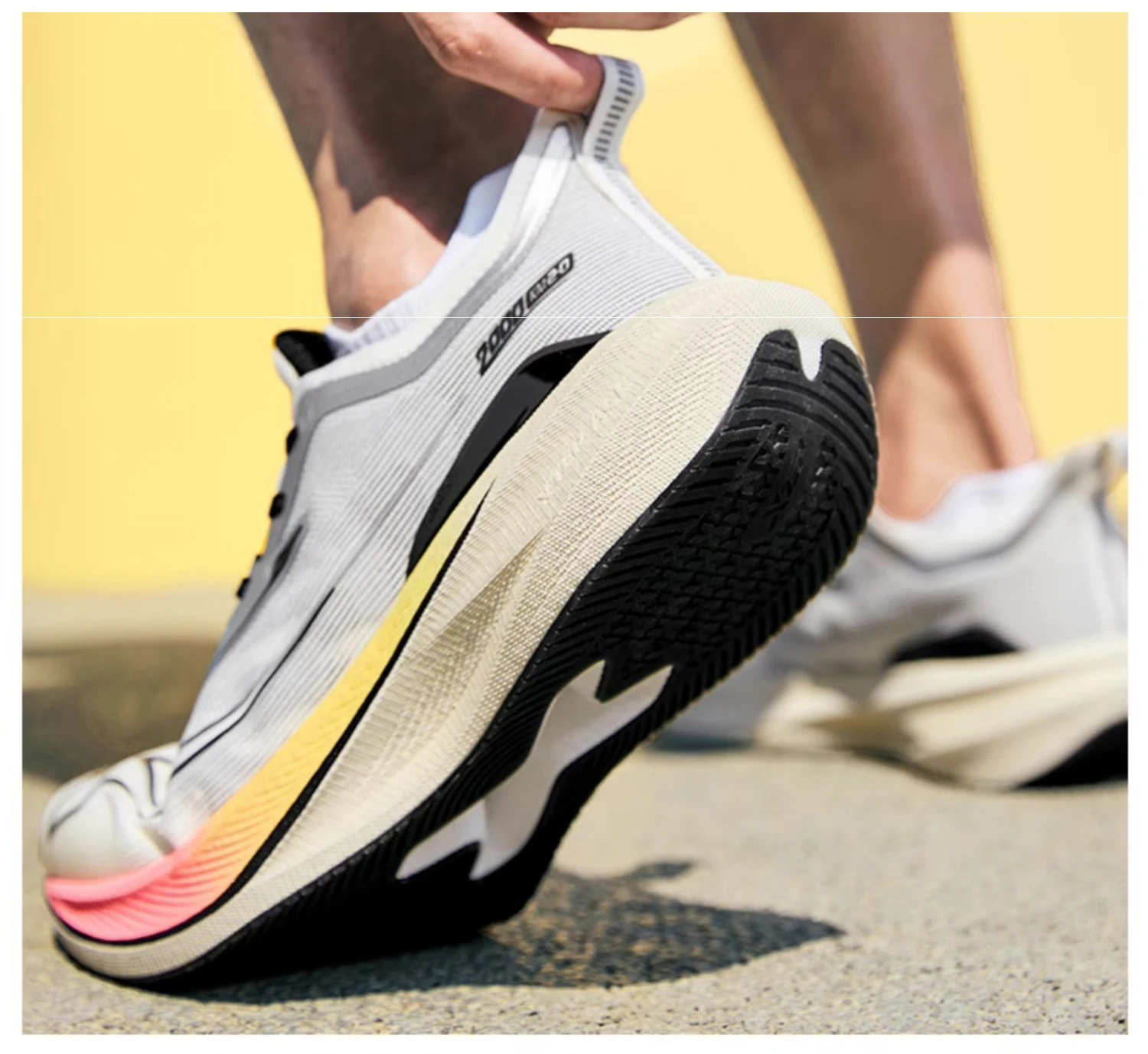 Xtep 2000KM 2.0 Running Shoes Men Summer Professional TPU Shock Absorption Sneakers 876219110043(suggest half size down)