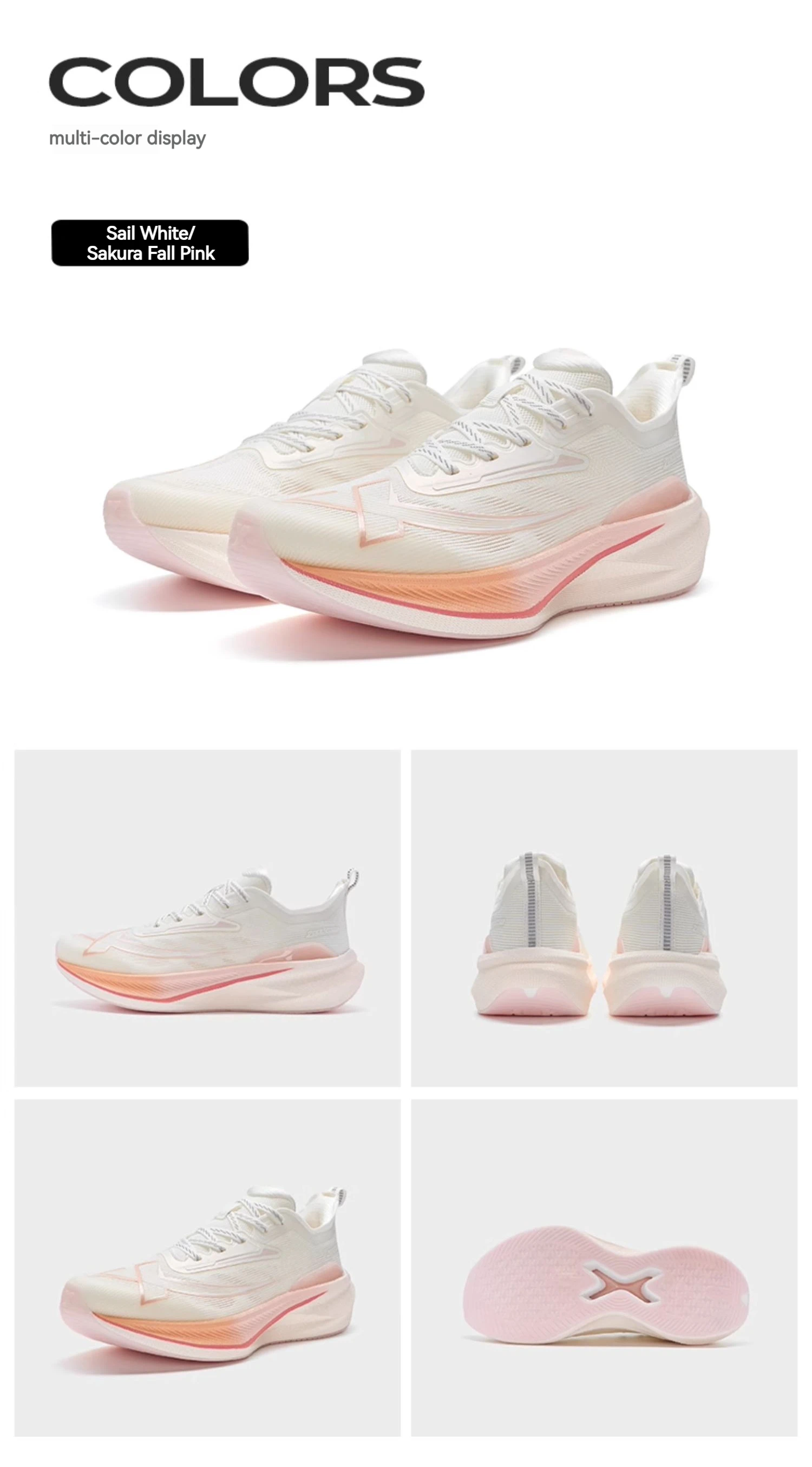 Xtep 2000KM 2.0 Running Shoes Men Summer Professional TPU Shock Absorption Sneakers 876219110043(suggest half size down)
