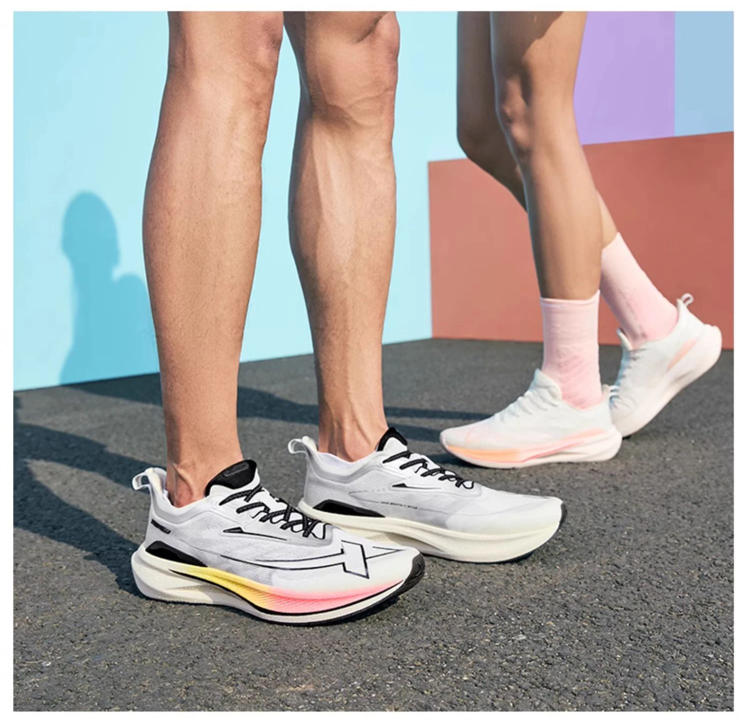 Xtep 2000KM 2.0 Running Shoes Men Summer Professional TPU Shock Absorption Sneakers 876219110043(suggest half size down)