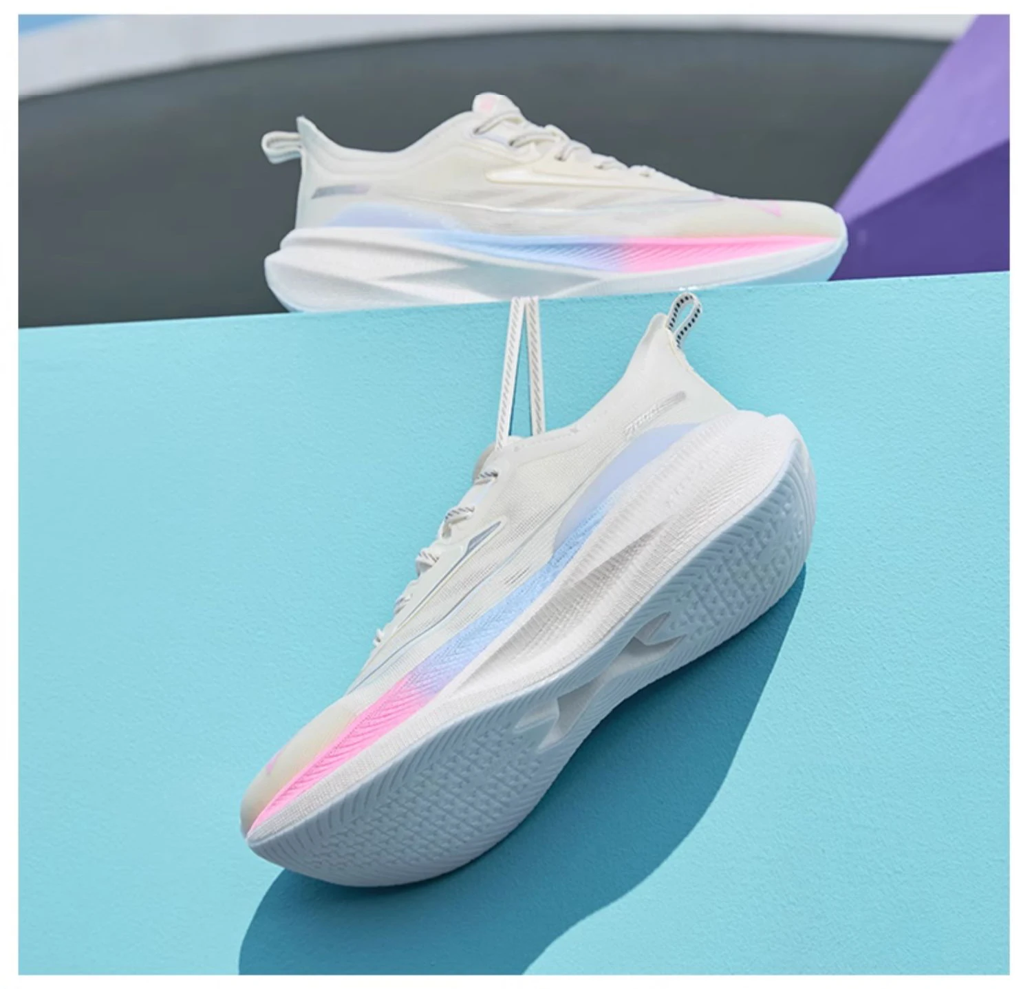 Xtep 2000KM 2.0 Running Shoes Men Summer Professional TPU Shock Absorption Sneakers 876219110043(suggest half size down)