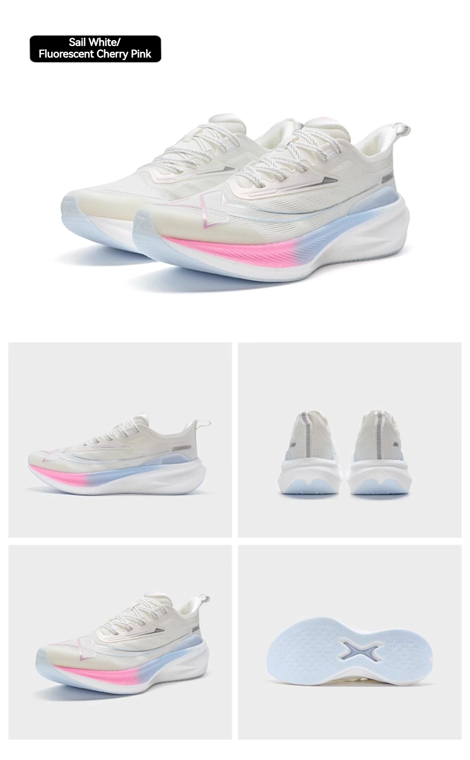 Xtep 2000KM 2.0 Running Shoes Men Summer Professional TPU Shock Absorption Sneakers 876219110043(suggest half size down)