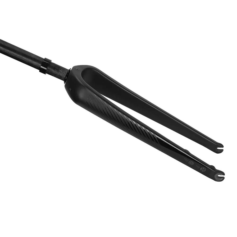 DODICI-Carbon Fiber Road Bike Straight Gravel Fork, Carbon Fiber, Barrel Shaft, Quick Release, 700C * 55C
