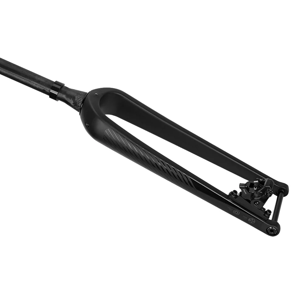 DODICI-Carbon Fiber Road Bike Straight Gravel Fork, Carbon Fiber, Barrel Shaft, Quick Release, 700C * 55C
