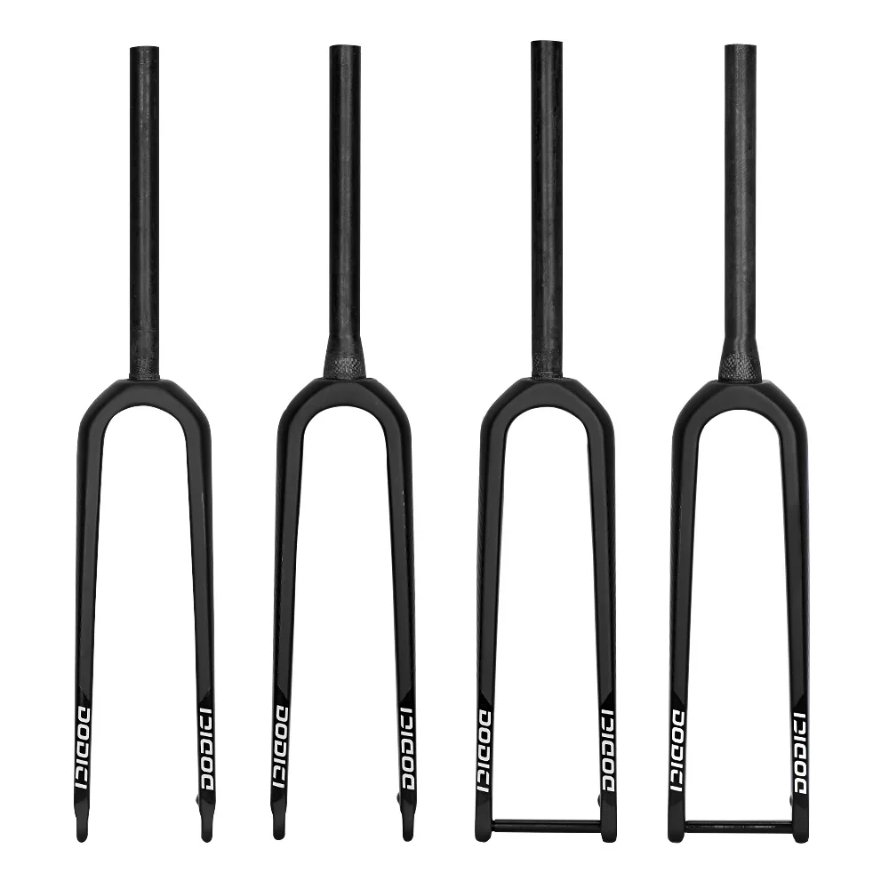 DODICI-Carbon Fiber Road Bike Straight Gravel Fork, Carbon Fiber, Barrel Shaft, Quick Release, 700C * 55C