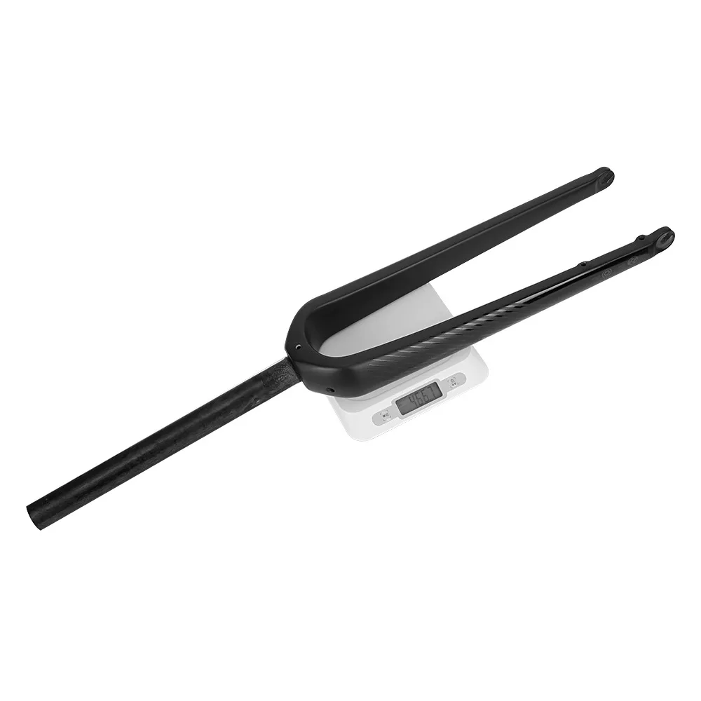 DODICI-Carbon Fiber Road Bike Straight Gravel Fork, Carbon Fiber, Barrel Shaft, Quick Release, 700C * 55C