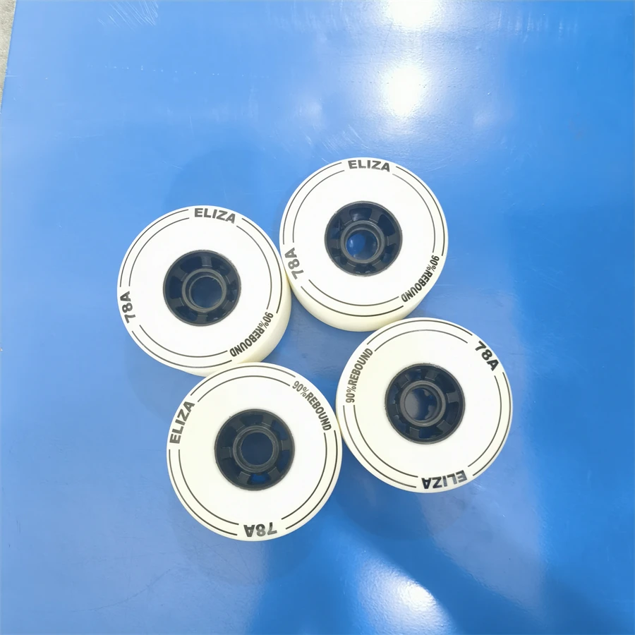 ELIZA Longboard Skateboard Wheels 100*56mm SHR78A, 90% Rebound Electric Longboard Wheel Stoned Surface Black Yellow and White