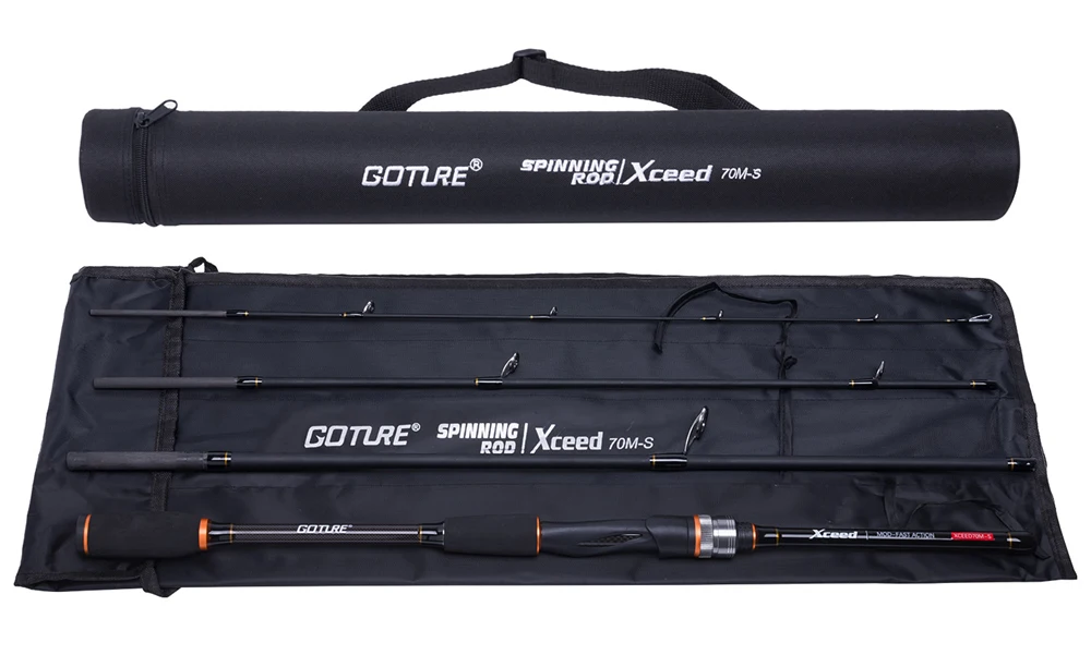 Goture Xceed 4 Setions Travel Fishing Rod With Fuji Guide Ring Carbon Fiber 1.98-3.6M Spinning Casting Lure Rod For Carp Fishing