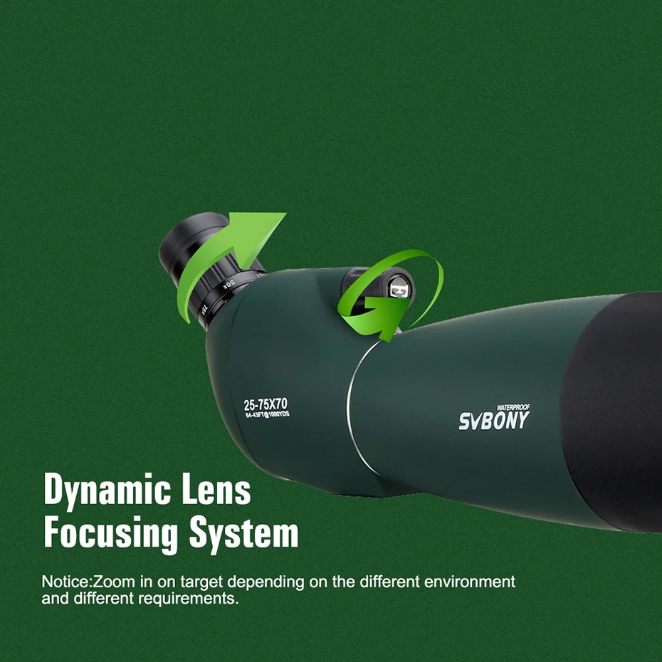 SVBONY 50/60/70/80 Spotting Scope Zoom Telescope Powerful Waterproof Long Range PORRO Prism for Shooting Camping equipment