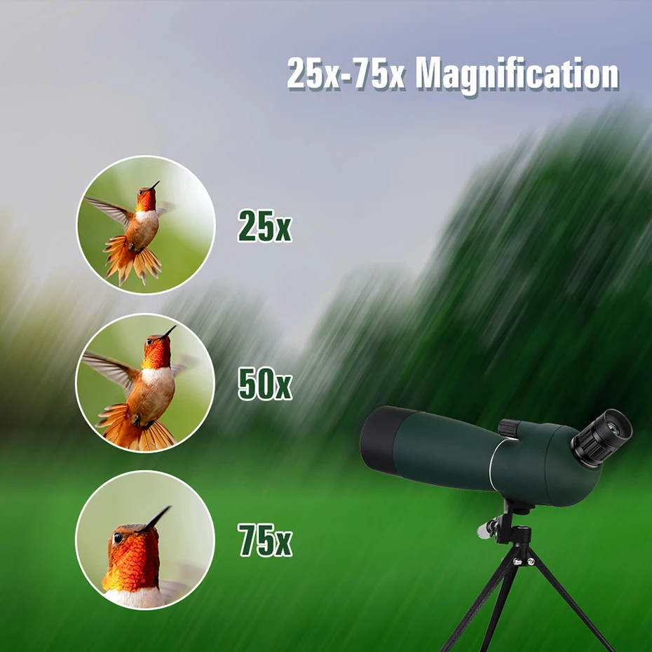 SVBONY 50/60/70/80 Spotting Scope Zoom Telescope Powerful Waterproof Long Range PORRO Prism for Shooting Camping equipment