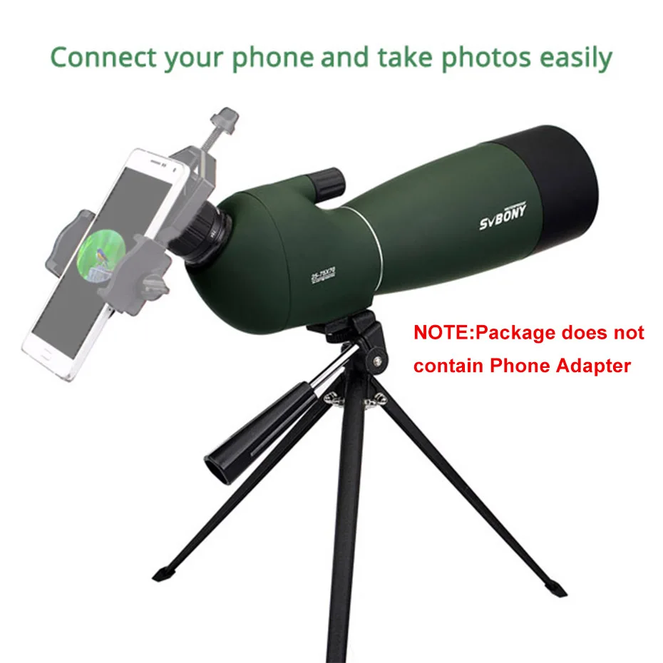 SVBONY 50/60/70/80 Spotting Scope Zoom Telescope Powerful Waterproof Long Range PORRO Prism for Shooting Camping equipment