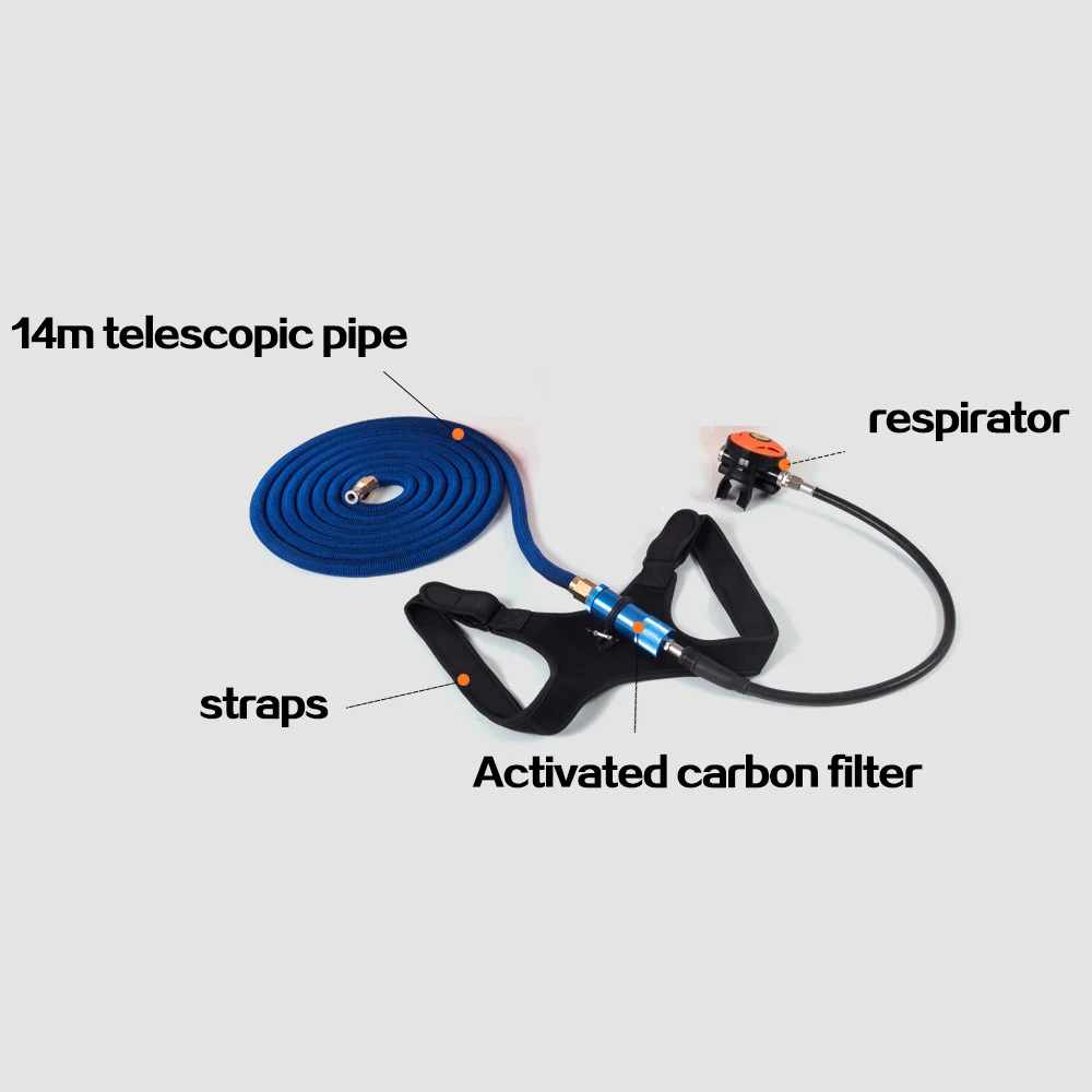 Scuba Diving Respirator, Secondary Head Adjustment, Respirator, Breathing Filter, Mouthpiece Strap, Snorkeling Equipment
