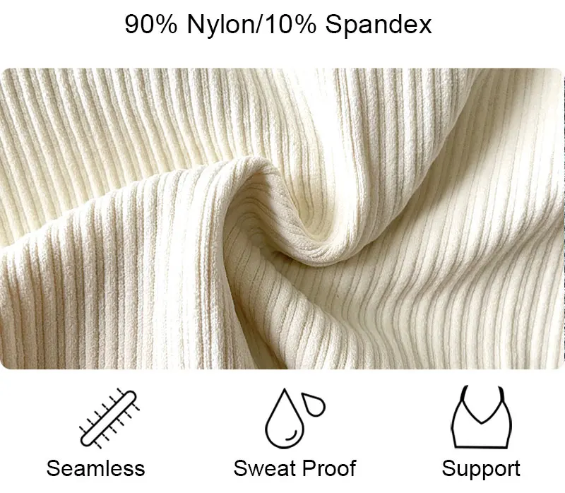 Ribbed Yoga Pants High Waisted Gym Leggings Sport Women Fitness Seamless Female Legging Tummy Control Running Training Tights